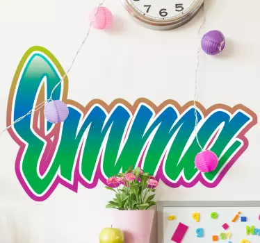 Urban muurstickers Kleurrijke graffiti meisjesnaam - TenStickers