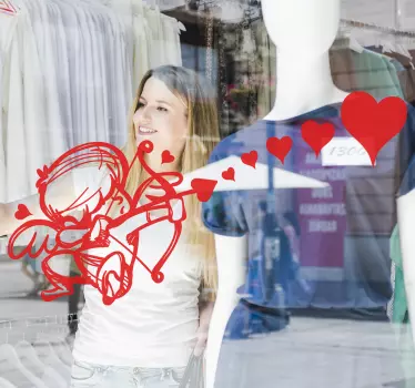 Valentijn stickers cupido pijl - TenStickers