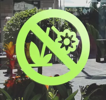 Verboden Bloemen te Plukken Muursticker - TenStickers