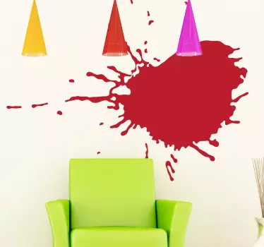 Verf Splash Muursticker - TenStickers