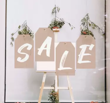 Verkoop hangende labels korting sticker - TenStickers