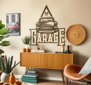 Vintage Garage Auto sticker - TenStickers