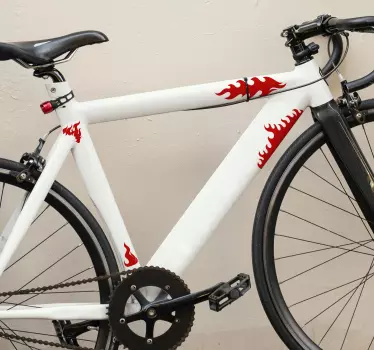 Fiets sticker set vlammen - TenStickers