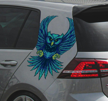 Vliegende uil auto sticker - TenStickers