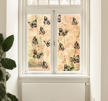 Vliegende vlinders Raamsticker - TenStickers