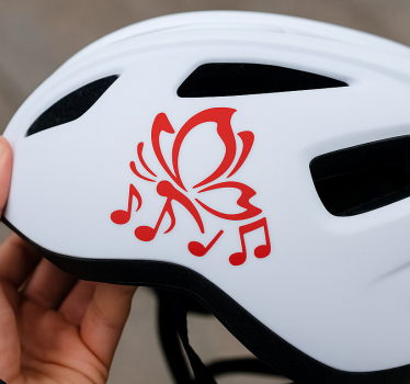 Vlindermuzieknoten fiets sticker - TenStickers