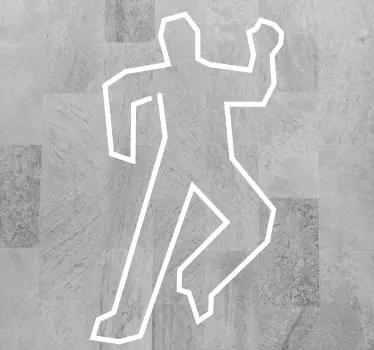 Vloersticker crime scene - TenStickers