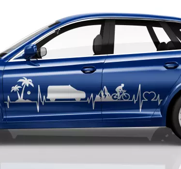 Voertuigen puls ontwerp autosticker - TenStickers