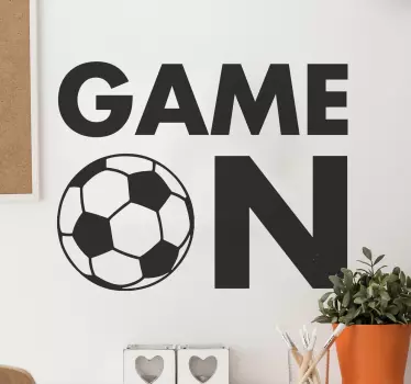 Muursticker voetbal game on - TenStickers