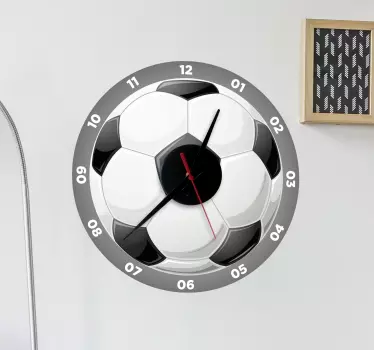 Voetbal klok sticker - TenStickers