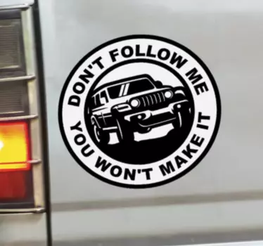 Volg me geen autozelfklevende sticker - TenStickers