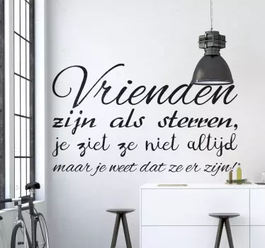 Muursticker woonkamer vriendschap tekst sticker - TenStickers