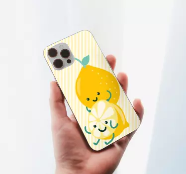 Vrolijke citruskarakters iPhone sticker - TenStickers