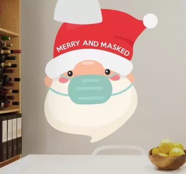 Vrolijke kerstman kerst sticker - TenStickers