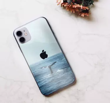 Walvisstaart spatten iPhone sticker - TenStickers