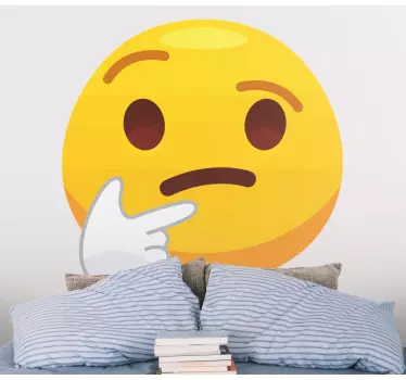 Wanddecoratie stickers Nieuwsgierig emoji-ontwerp - TenStickers