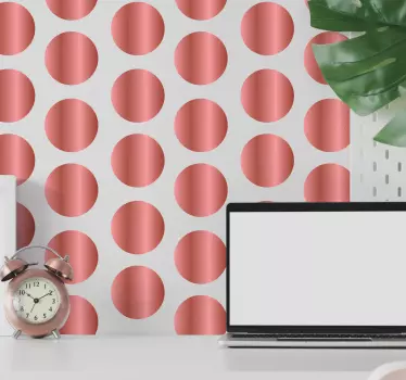 Wanddecoratie stickers Rose gouden polka dot - TenStickers