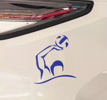 Silhouet sticker waterpolo speler - TenStickers