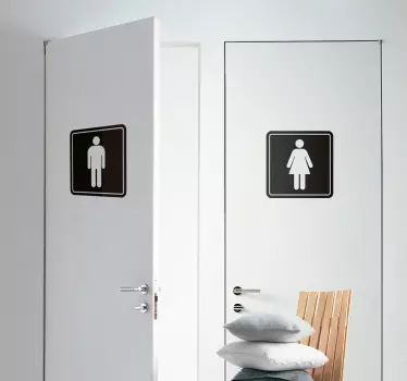 Deursticker wc pictogram - TenStickers