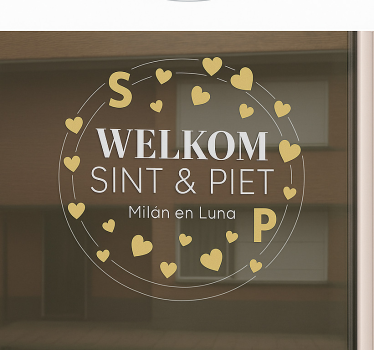 Welkom eigen naam raamsticker - TenStickers