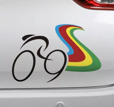 Wereldkampioen fietswagen zelfklevende sticker - TenStickers
