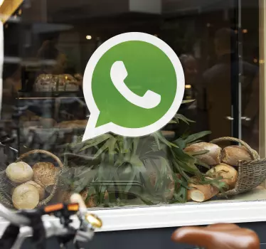 Whatsapp logo telefoon sticker - TenStickers
