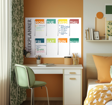 Whiteboard sticker weekplanner - TenStickers