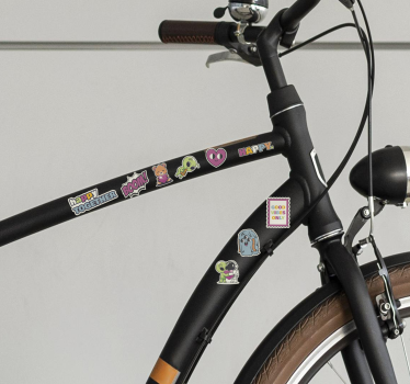 Willekeurige stickerset fiets sticker - TenStickers