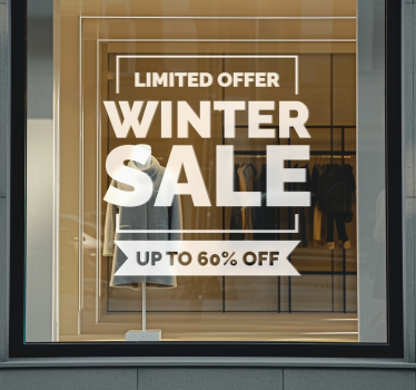 Winter beperkte aanbieding korting sticker - TenStickers