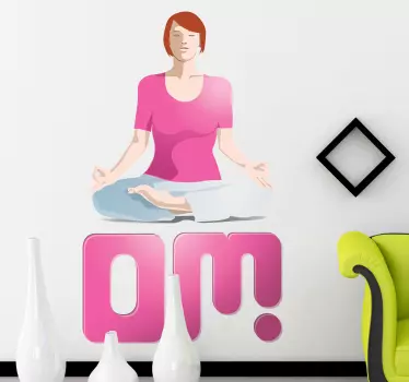 Yoga Om muursticker - TenStickers