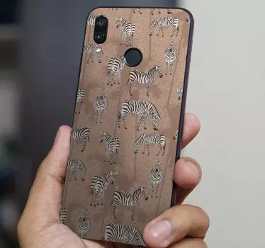 Zebra-patroon omslag huawei sticker - TenStickers