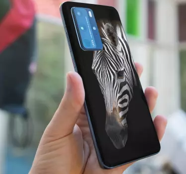 Zebragezichtskunst huawei sticker - TenStickers