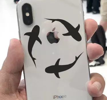 Haaien vissen Iphone-sticker - TenStickers