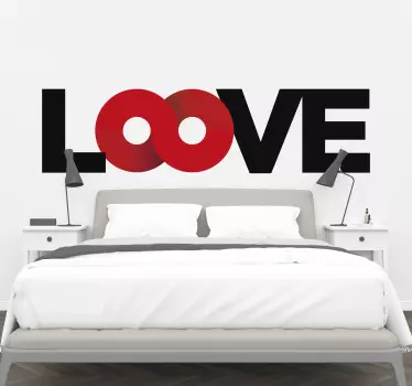 Decoratieve "love" muursticker - TenStickers