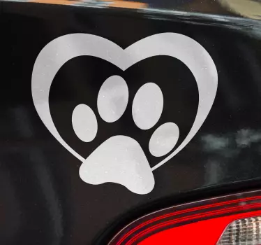 Sticker met hondpootafdruk - TenStickers