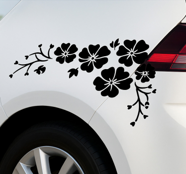 Autosticker zwarte kersenbloesem - TenStickers