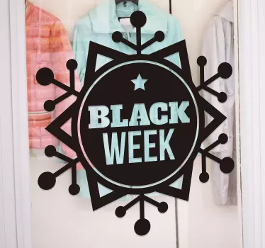 Zwarte week uitverkoop promotie korting sticker - TenStickers