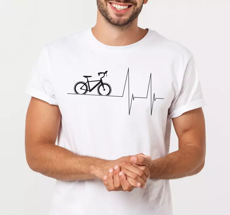 Fiets met harslag t-shirt - TenStickers
