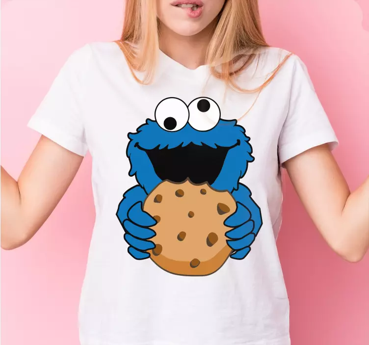 Kinderen t-shirt blije koekjesmonster - TenStickers
