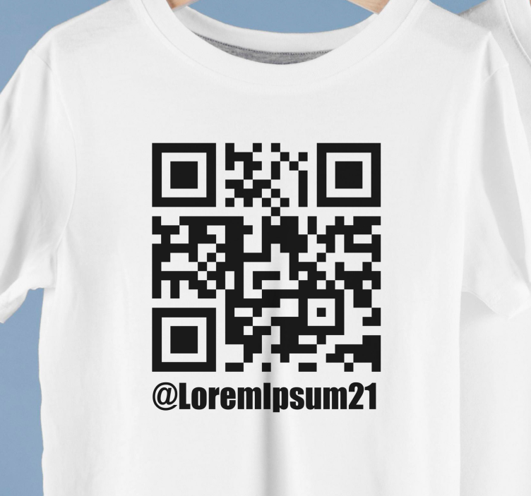 Aangepaste qr-code t-shirt - TenStickers