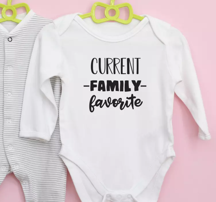 Favoriete familielid baby t-shirt - TenStickers