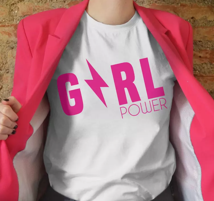 "girl power" op maat t-shirt - TenStickers