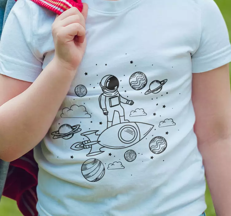 T-shirt kinderen Man in de ruimte - TenStickers