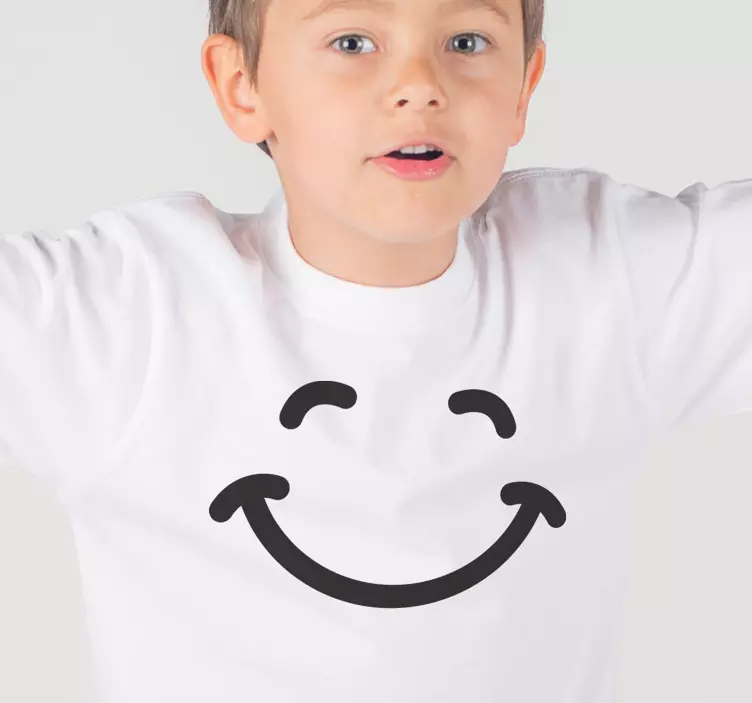 Lachend ontwerp kinderen t-shirt - TenStickers