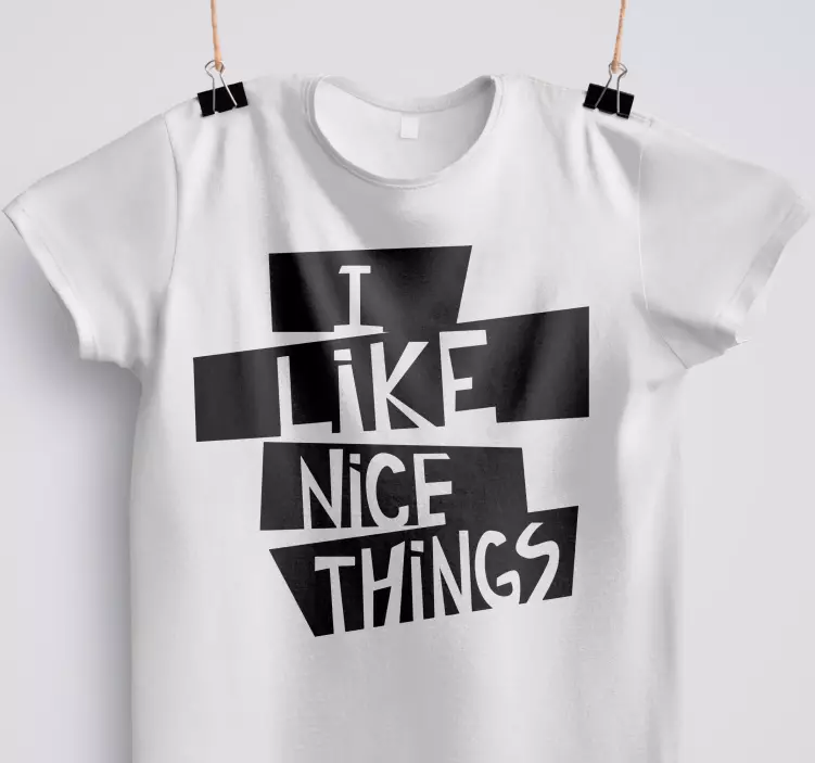 Ik hou van mooie dingen t-shirt - TenStickers