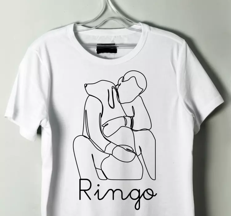 Band met hond met naam t-shirt - TenStickers