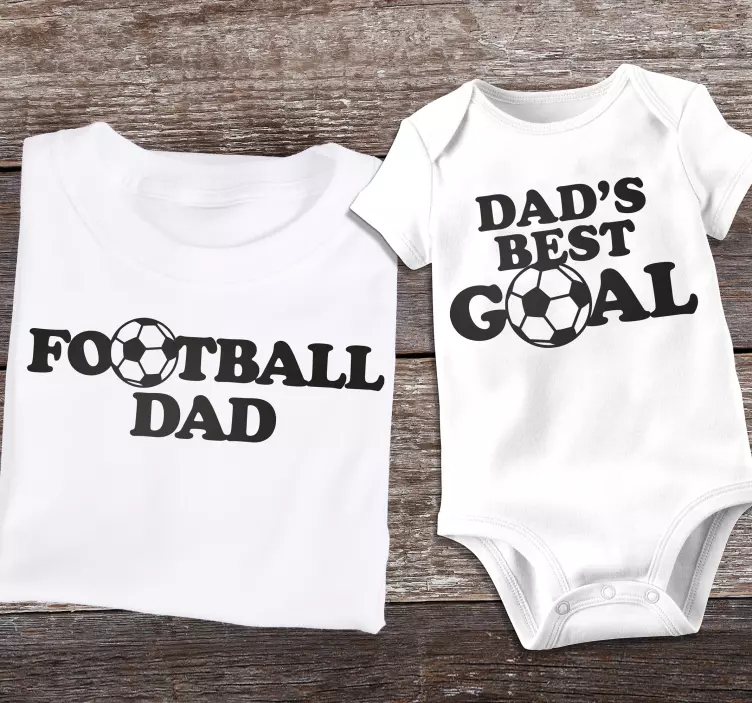 Matching shirt vader zoon voetbal - TenStickers