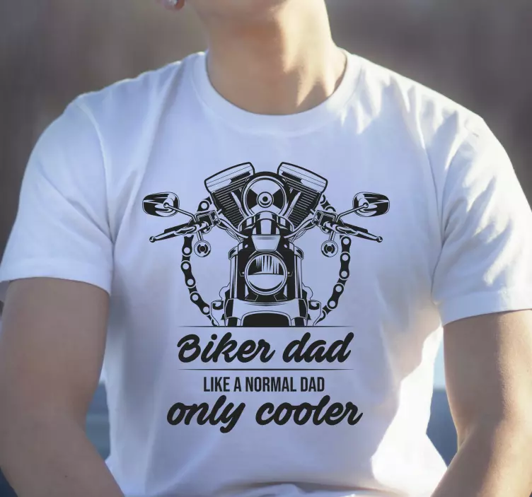 Motorrijder vader T-shirt - TenStickers