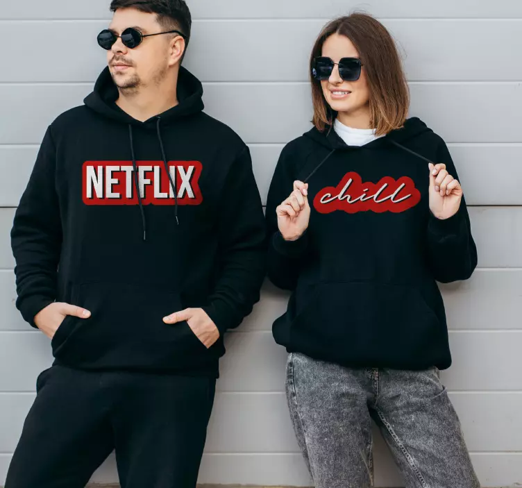 Net en Chillen couple hoodies - TenStickers