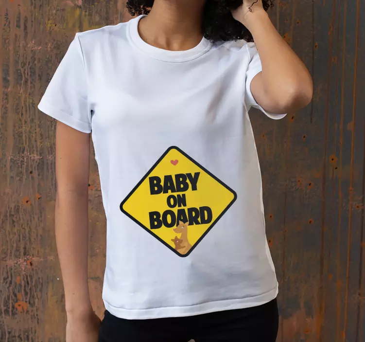 Ontwerp aan boord baby t-shirt - TenStickers